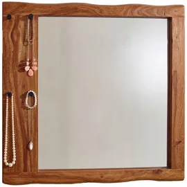 MID.YOU Wandspiegel Wohnling ca. 80x80x3cm Sheeshamfarben