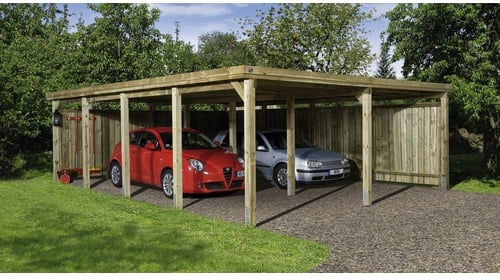 WEKA Carport, holzfarben - braun