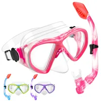 WOVOKA Schnorchelset Kinder - Taucherbrille Kinder mit Schnorchel Anti Leck Anti Fog HD Tauchmasken Dry Schnorchel für 4-13 Jahren Jungen Mädchen