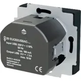 Busch-Jaeger SCHUKO USB-Steckdosen-Einsatz Safety+ mit USB A/C 63x63, schwarz matt 20 EUCB2USBAC-885