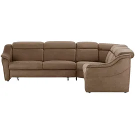 HIMOLLA Eckcouch Leder 2-Sitzer Braun