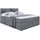 altdecor Boxspringbett mit Matratze und Topper, Polsterbett mit, H3- und H4- Matratzen, Bettkasten, ... - Dunkelgrau
