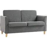 Homcom 2 Sitzer Sofa mit Holzbeine Leinenoptik