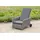gardenson Gartenliege 175 x 68 x 105 cm Grau