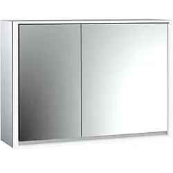 Emco Loft Aufputz-Lichtspiegelschrank 979805114 1000x733mm, LED, 2-türig, breite Tür rechts, aluminium/Spiegel