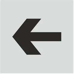 Türschild - Pfeil - Edelstahl-Optik