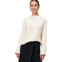 Zero Pullover mit Zopfmuster", M, eggnog, - M