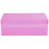 Benoon Schuhbox Transparent Staubdicht Stapelbar Schublade Schuhe Aufbewahrungsbox Container Organizer Pink