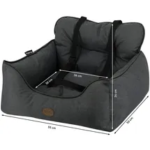 Nobby Autositz KADEK grau, ca. B55/H34/T50 cm