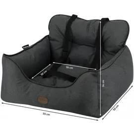 Nobby Autositz KADEK grau, ca. B55/H34/T50 cm