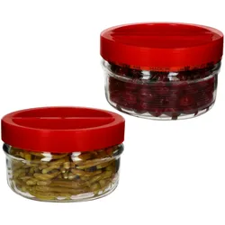 2x ORTES Vorratsglas 1,5L Glas mit Kunststoffdeckel Gitter Aufbewahren Einlegen