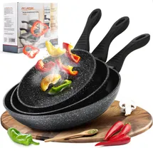 Melianda IT-3000 Pfannen-Set 3-tlg. 20 cm + 24 cm + 28 cm