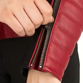 Oxford Radley Lederjacke Rot/Schwarz 42