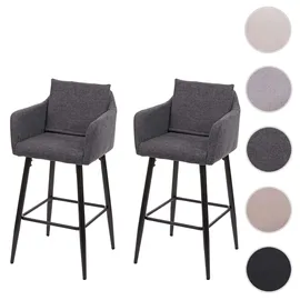 MCW Barhocker H93 2er-Set 2er Set Stoff/Textil Dunkelgrau