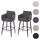 MCW Barhocker H93 2er-Set 2er Set Stoff/Textil Dunkelgrau