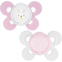 Chicco PhysioForma Comfort Schnuller 0-6 Monate, 2 Stück, Schnuller mit Silikon-Sauger, Unterstützt Physiologische Atmung und Fördert Korrekte Entwicklung des Mundes