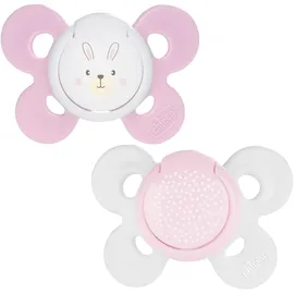Chicco PhysioForma Comfort Schnuller 0-6 Monate, 2 Stück, Schnuller mit Silikon-Sauger, Unterstützt Physiologische Atmung und Fördert Korrekte Entwicklung des Mundes