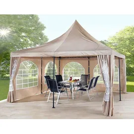 Quick Star Seitenwand für Pavillon Sahara 4x4 m 2 Stück Sand 4 x 0,4 m