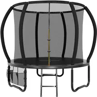 Trampolin Outdoor Ø 183/228/305/366 cm, GS-Zertifikat, Kindertrampolin Gartentrampolin mit Sicherheitsnetz, Rundes Riesentrampolin mit Leiter und Schuhbeutel