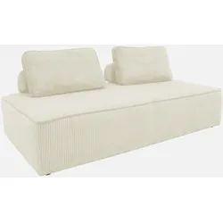 2-Sitzer Sessel für ein modulares Sofa - Cord-Bezug - cremefarben