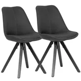 KADIMA DESIGN Esszimmerstuhl Grau, Echtholz, Stativgestell, 49x87x52 cm, Esszimmer, Stühle, Esszimmerstühle, Vierfußstühle
