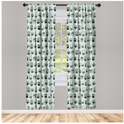 Gardine »Vorhang für Wohnzimmer Schlafzimmer Dekor«, Abakuhaus, Kaktus Mini-Kakteen in Töpfen Geometric grün 150 cm x 245 cm