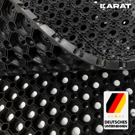 karat homeliving Ringgummimatte 100 x 200 cm schwarz