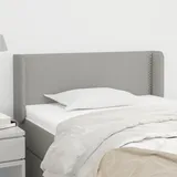 vidaXL Kopfteil mit Ohren Hellgrau 93x16x78/88 cm Stoff