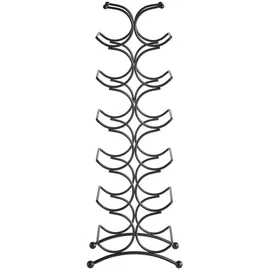 JUSTINUS Flaschenregal 15 x 25 x 69,5 cm Schwarz matt