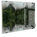 DEQORI Schlüsselbrett 'Grüne Reflexionen', (1 St), Schlüsselhalter Schlüssel Haken Schlüsselboard modern Schlüsselleiste grün