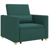 vidaXL Ausziehbare Schlafcouch Einzel Dunkelgrün 90 x 165 x 87 cm