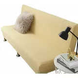 Coonoor Sofahusse Futonbezug ohne Armlehnen, Stretch-Sofabezug Maschinenwaschbar beige