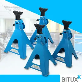 BITUXX 4 Unterstellböcke 12t Auto Pkw Abstellbock kfz Stützbock Heber 12000kg Blau