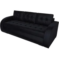 BROMARKT Schlafsofa CORANA - Sofa mit Schlaffunktion und Bettkasten, Bettsofa, Couchgarnitur, Couch, Sofagarnitur, Bett (h85 x t99 x b238 cm, Kronos 7 Schwarz)