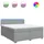 vidaXL Boxspringbett 180 x 200 cm Hellgrau
