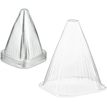 Relaxdays Pflanzenhut, 32er Set, Schneckenschutz, Frostschutz, HxBxT: 22 x 19 x 19 cm, Pflanzenhütchen PVC, transparent
