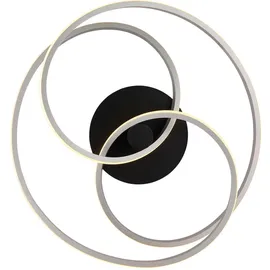 GLOBO Glyxar 1-flammig rund Aluminium Kunststoff