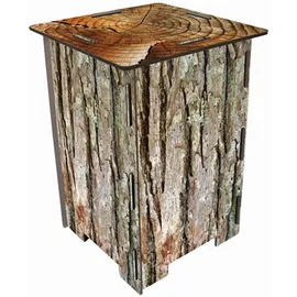 Werkhaus Photohocker Baumrinde 30 x 42 x 30 cm Braun