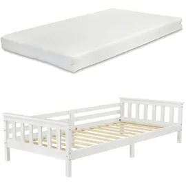 [en.casa] Kinderbett Nuuk 90 x 200 cm Kiefer weiß