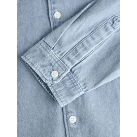 JACK & JONES Langarmhemd Blau M