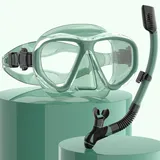 Findway schnorchelset Erwachsene,Schnorchelset mit taucherbrille und schnorchel, Anti-Leck & Anti-Fog & Anti-UV Tauchmaske aus Gehärtetem Glas für Tauchen, Schnorcheln und Schwimmen,Frauen und Männer