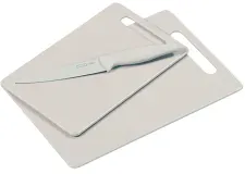 Kesper Schneidebrett inkl. Messer, 3-teilig 30496 , 1 Set, Farbe: beige