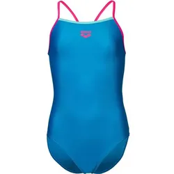 ARENA Kinder Schwimmanzug GIRLS SWIMSUIT LIGHT, BLUE CHINA-FREAK ROSE-FREAK ROSE-WATER, 128