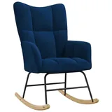 STADO Schaukelstuhl Schaukelsessel Schaukelstuhl Relaxsessel Polstersessel Sessel 120kg blau