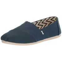 TOMS Women's Alpargata Heritage Canvas Loafer Flat, Majorca Blue,