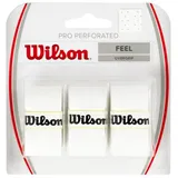 Wilson Unisex Griffband Pro Overgrip Perforated, weiß, 3 Stück, WRZ4005WH