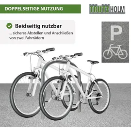 Trutzholm Fahrradständer Fahrradanlehnbügel 116 x 74 cm Edelstahl Ø 60 mm Typ U