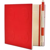 LEGO IQ LEGO Stationary Locking Notebook - Notizbuch mit Gelstift - Rot