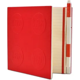 LEGO IQ LEGO Stationary Locking Notebook - Notizbuch mit Gelstift - Rot