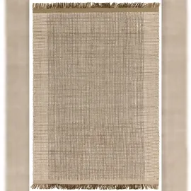 KADIMA DESIGN Wollteppich Handgewebt Korbmuster | 160x230cm, 4mm Florhöhe, 14mm Gesamthöhe | Olivgrün | Mit Fransen | Schalldämpfend | PISA Kollektion Kadima Design